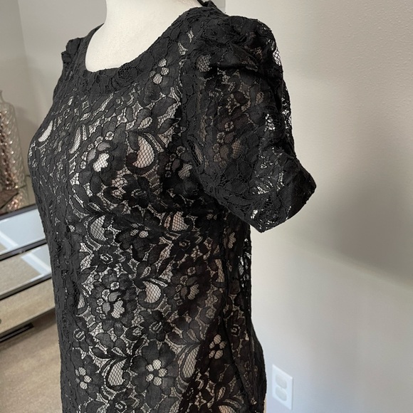 3/$20 Black Lace Dress Shirt - Picture 2 of 4